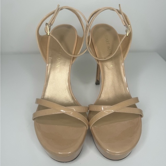 Stuart Weitzman Bebare Patent Platform Sandals - Size 8.5 - Picture 2 of 7